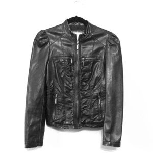 Faux Black Leather Jacket